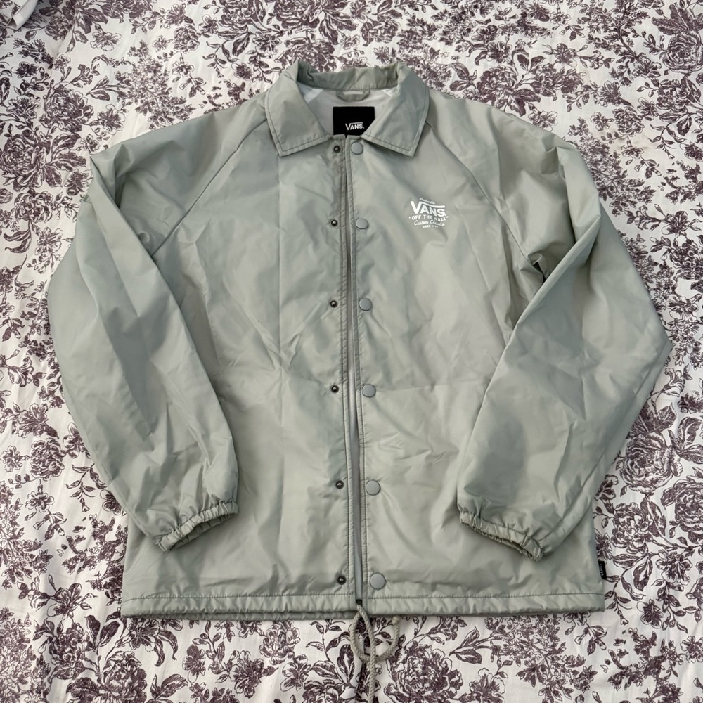 Vans Light Gray Windbreaker Jacket size S